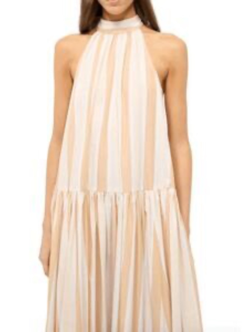 STAUD Marlowe Halter Neck Striped Maxi Dress M - Picture 2 of 7